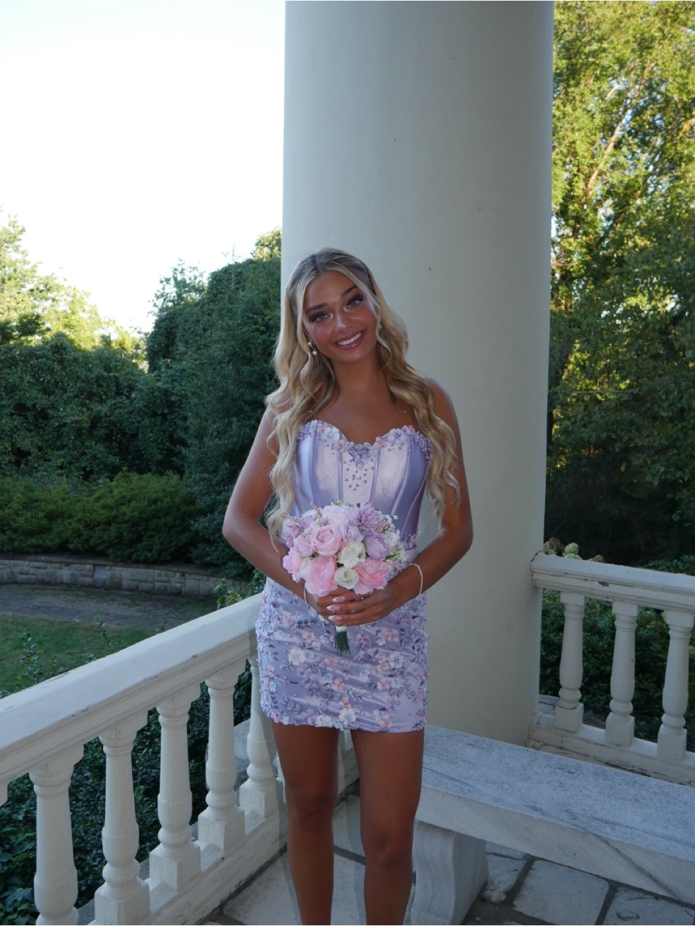 Portia and Scarlett Lavender Embellished Mini Dress